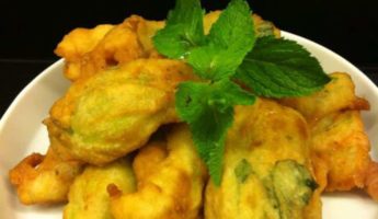 Les beignets de fleurs de courgettes