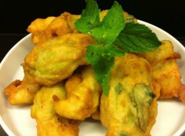 Les beignets de fleurs de courgettes