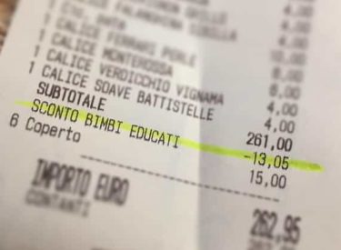 Ce restaurant offre une réduction sur la note si vos enfants sont sages pendant le repas !