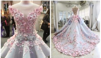 Une pièce montée en forme de robe haute couture : le travail de cette pâtissière est incroyable !