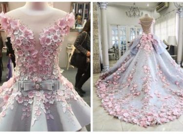 Une pièce montée en forme de robe haute couture : le travail de cette pâtissière est incroyable !