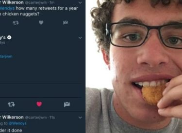 Il gagne 1 an de nuggets gratuit en battant le record de retweets !