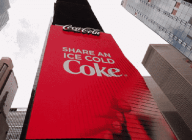 Coca-Cola installe un affichage 3D très impressionnant à Times Square