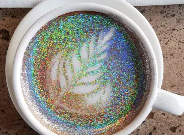 In India, glittery cappuccino goes down a storm